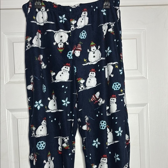 Snoopy & Snowman Pajama Pants Size XL - Picture 1 of 5
